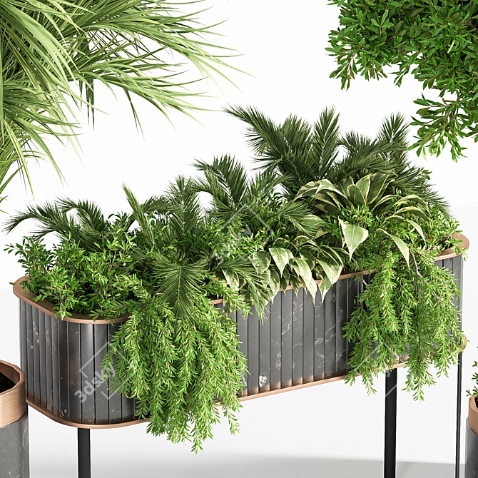 Green Oasis Indoor Plant Set 3D model image 2