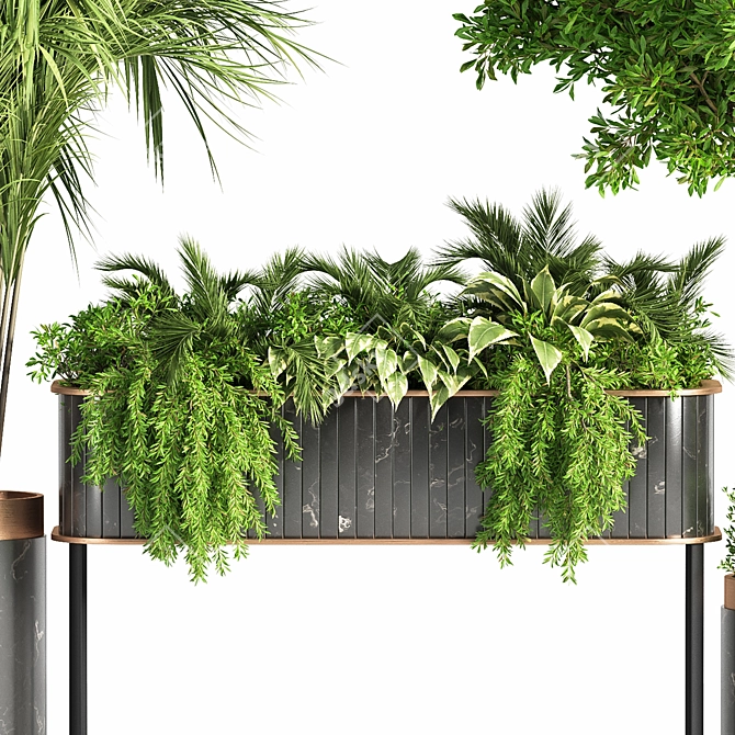 Green Oasis Indoor Plant Set 3D model image 3