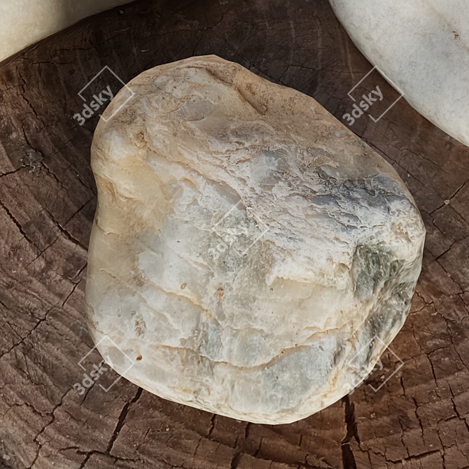 Natural Trunk Stone: Unwrap | 22 Polygon | 3dsmax2015-FBX-Obj 3D model image 3