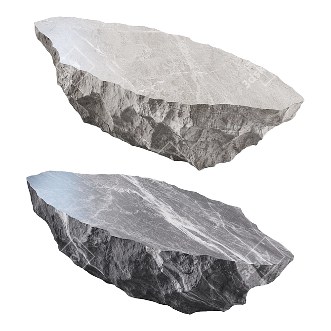 Elegant Stone Coffee Table 3D model image 1
