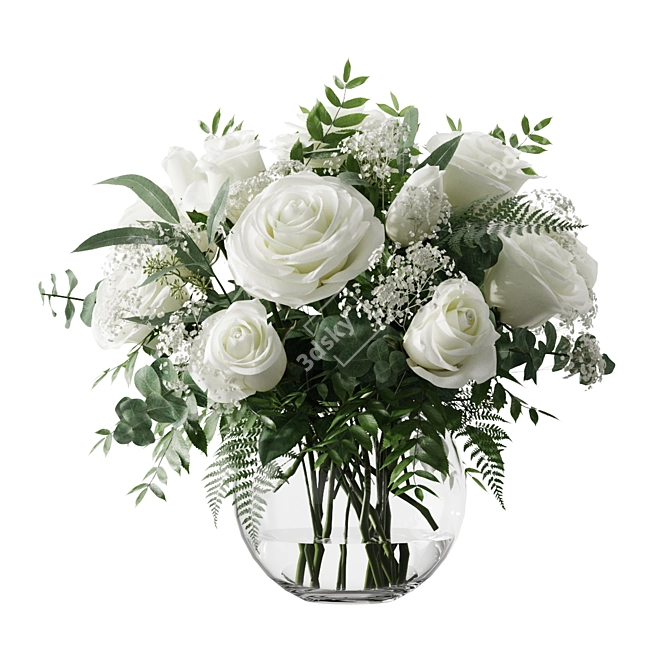 Blooming Elegant Bouquet 3D model image 3