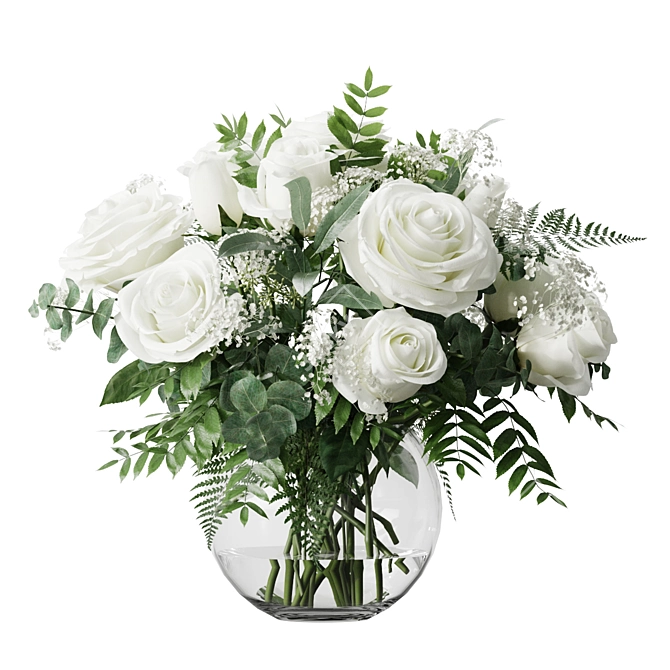 Blooming Elegant Bouquet 3D model image 4