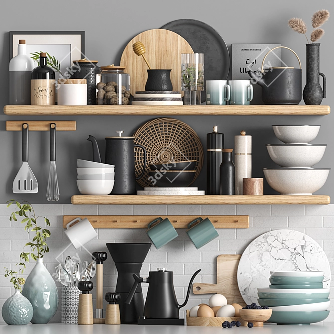 Versatile Kitchen Essentials 3D model image 1