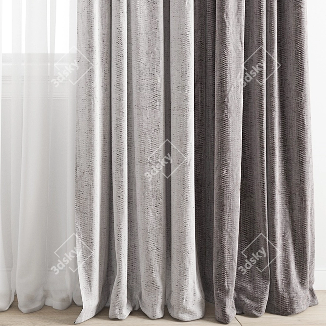 Poly Curtain 260: High Quality 3D Model 3D model image 4