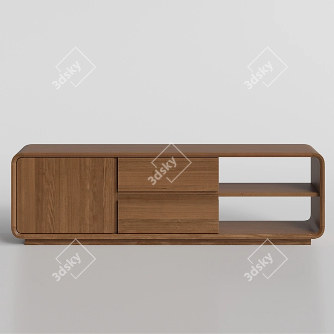 Modern TV Stand: 200x60x40 cm 3D model image 2