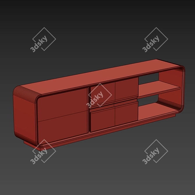 Modern TV Stand: 200x60x40 cm 3D model image 4