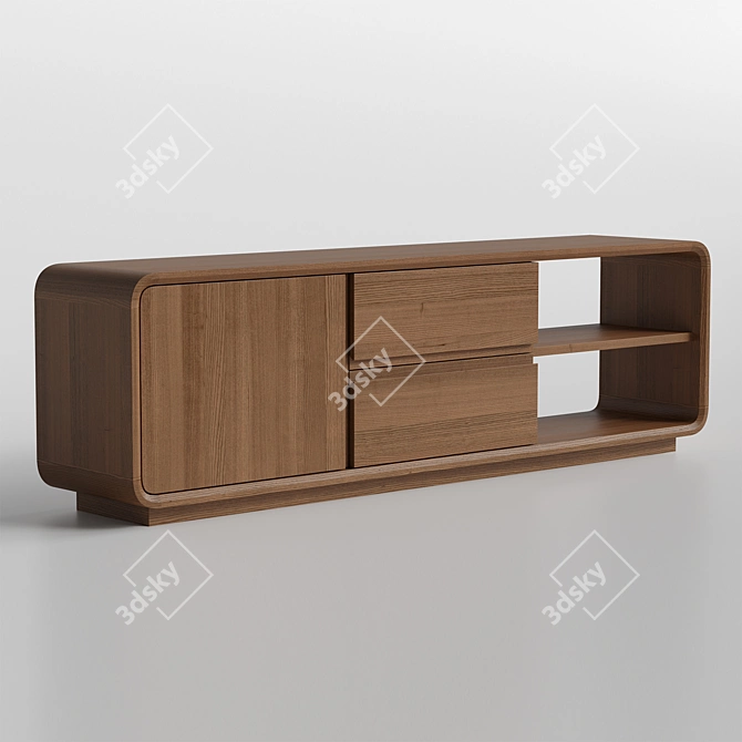 Modern TV Stand: 200x60x40 cm 3D model image 6