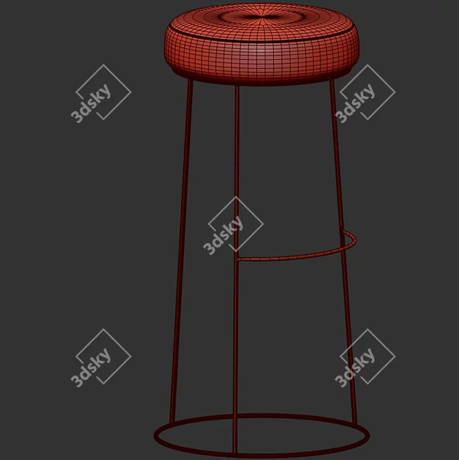 Stylish Corona Bar Stool 3D model image 3