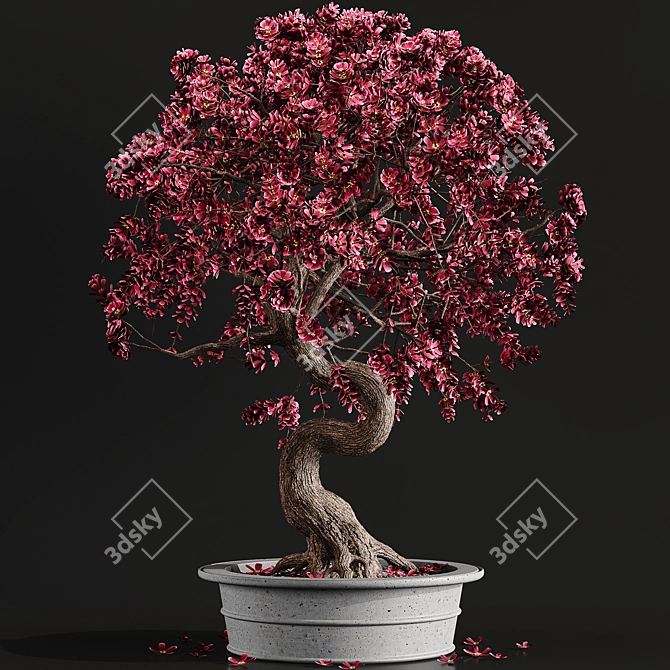 Artificial Bonsai Plant: Exquisite Foliage 3D model image 1