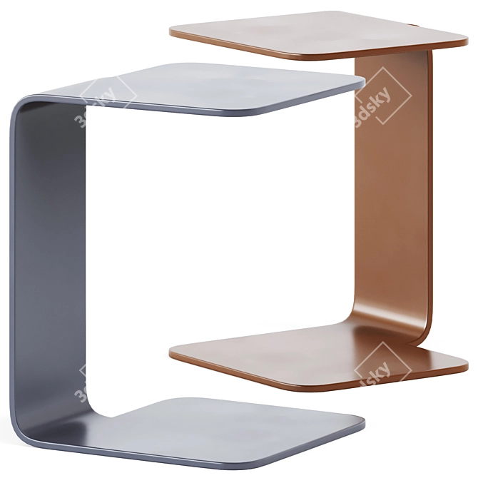 Stylish Cube Side Table 3D model image 2