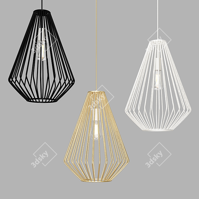 Minimalist Geometric Pendant Light 3D model image 1