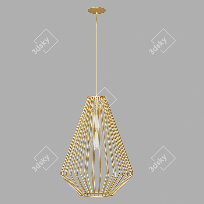 Minimalist Geometric Pendant Light 3D model image 2