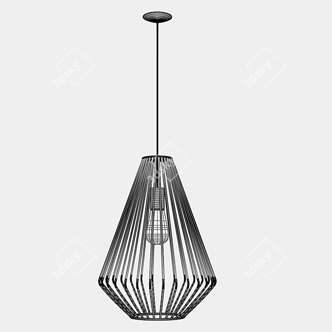 Minimalist Geometric Pendant Light 3D model image 5