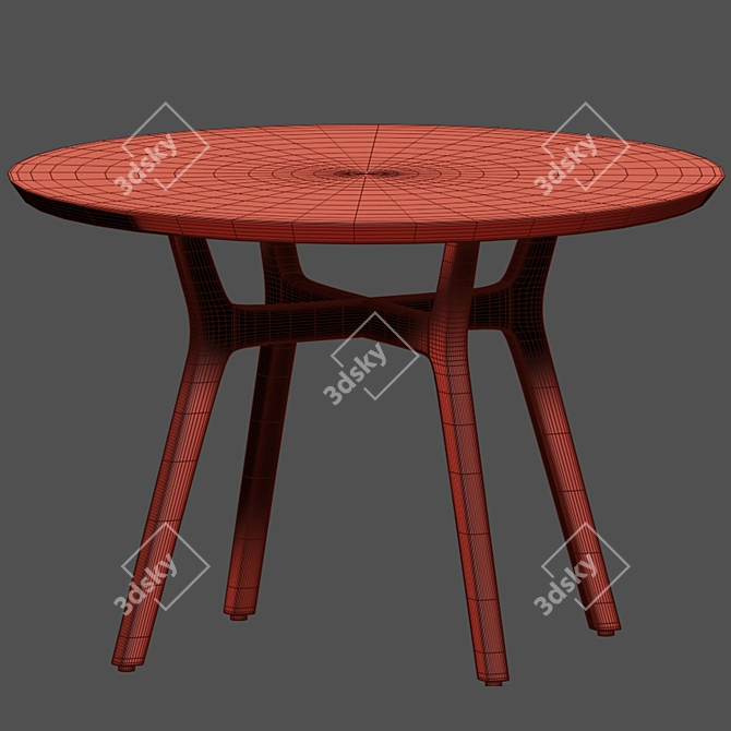 Classic Saarinen Dining Table Chair 3D model image 6