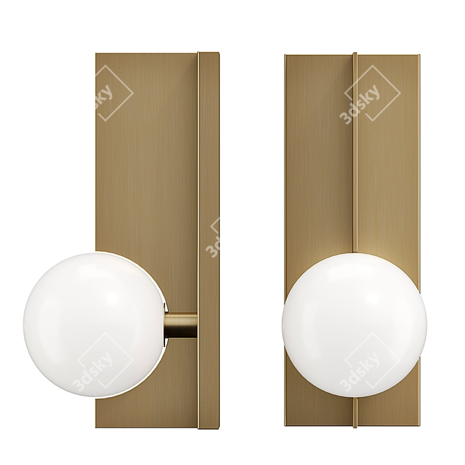 Minimalist Orb Wall Light 3D model image 1