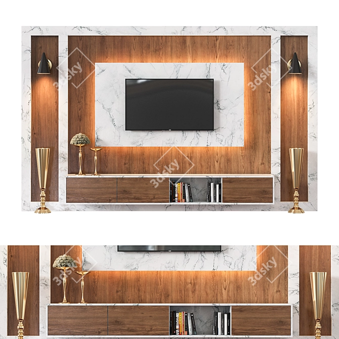 SlimMount TV Wall Mount 3D model image 1