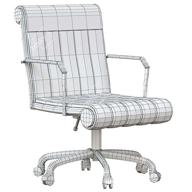 Modern Wave Chair 3D model image 5