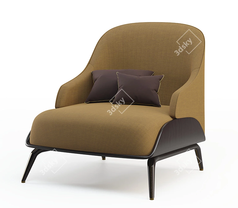 Elegant Brigid Armchair 3D model image 4