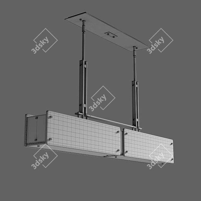 Urban Loft Trestle Linear Suspension 3D model image 3