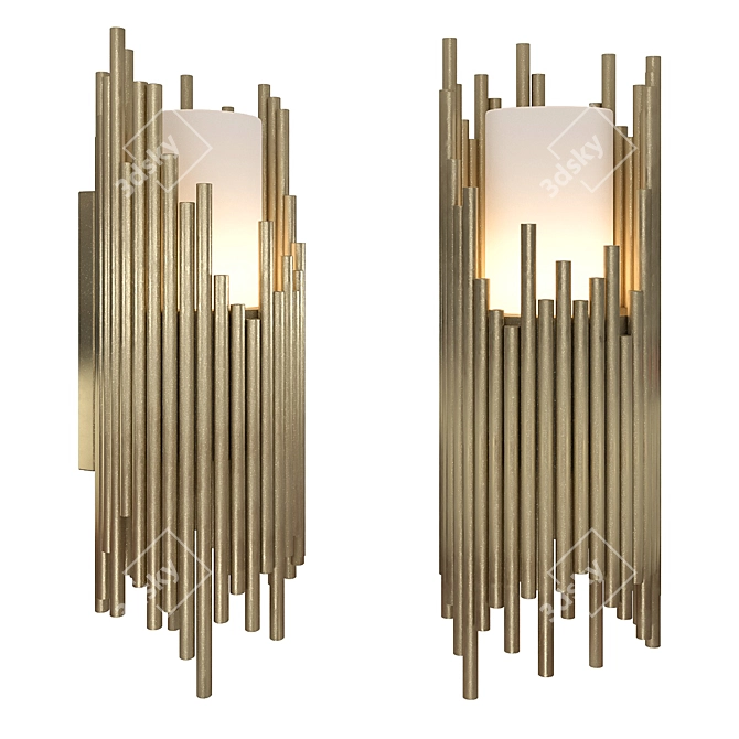 Elegant Alabaster Wall Sconce 3D model image 1