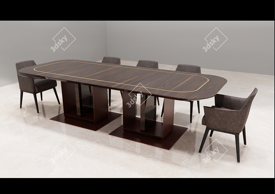 Modelling Blender 2.9 Dining Table 3D model image 2