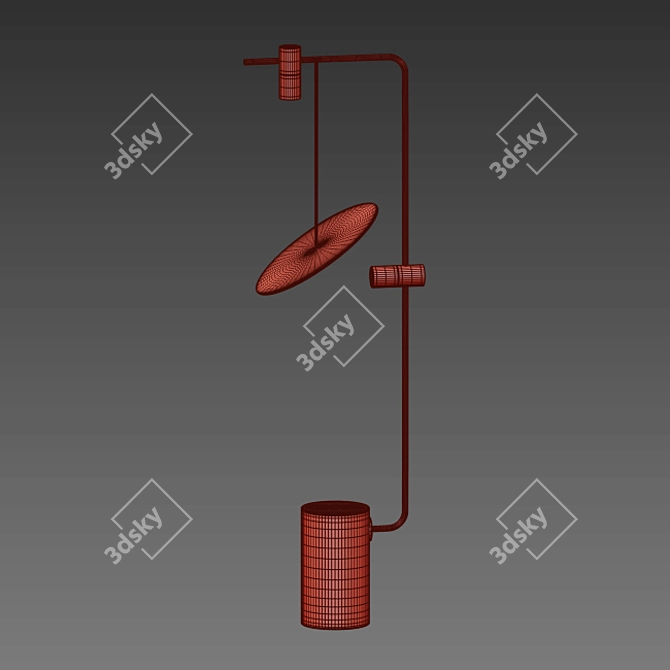 Modern Minimalist Floor Lamp 3D model image 2