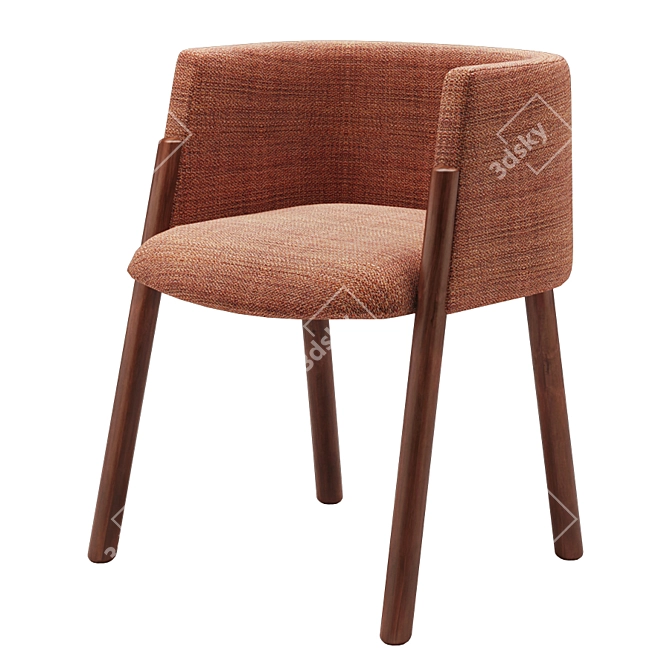 Modern Kelly Wearstler Acero Dining Chair 3D model image 1