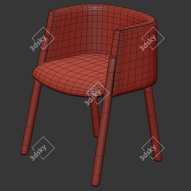 Modern Kelly Wearstler Acero Dining Chair 3D model image 4