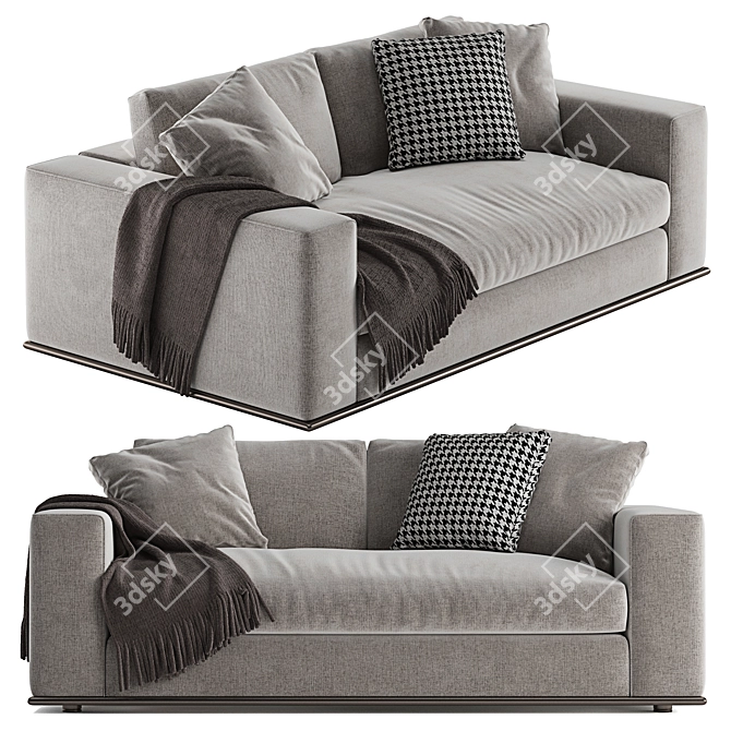 Minotti Hamilton 2-Seat Sofa 3D model image 4