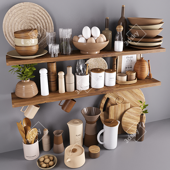 Essential Kitchen Tools &: Accessories 3D model image 2