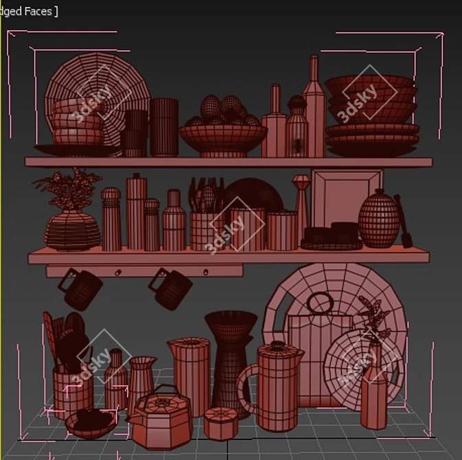 Essential Kitchen Tools &: Accessories 3D model image 5