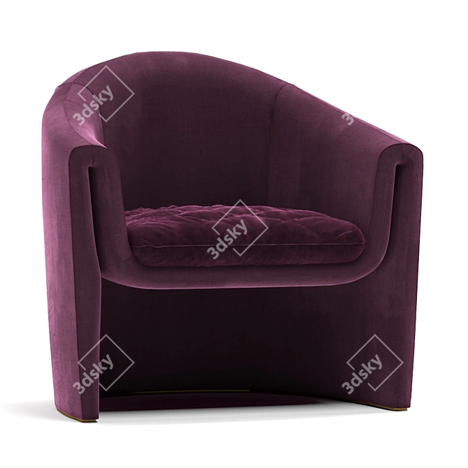 Sleek Italian Armchair: B&B Italia 3D model image 1