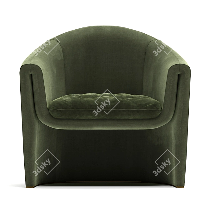 Sleek Italian Armchair: B&B Italia 3D model image 2