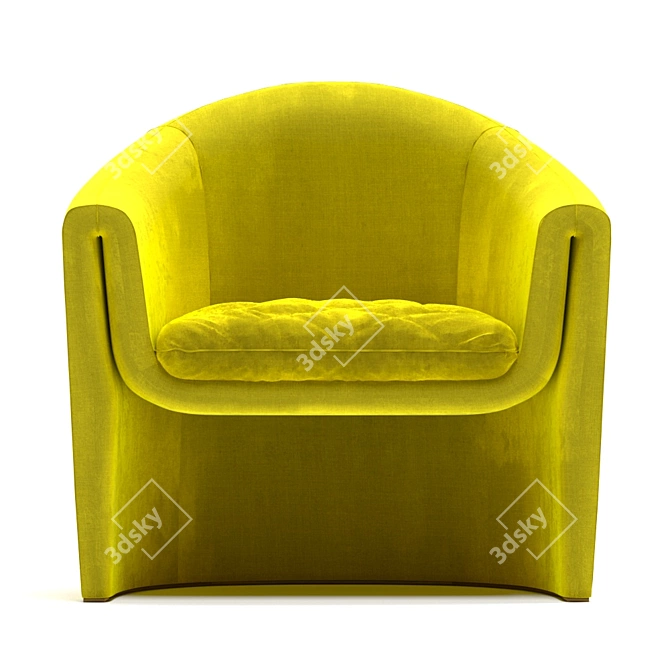 Sleek Italian Armchair: B&B Italia 3D model image 3