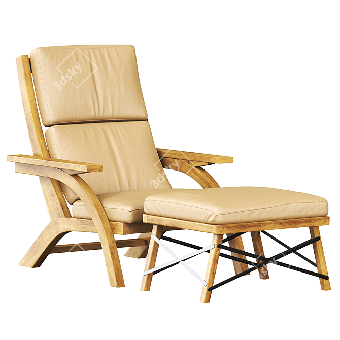 Brooks Armchair 2015: Stylish and Functional 3D model image 1