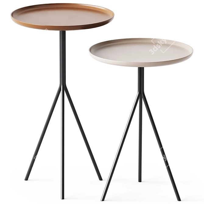 Duo Bliss Side Tables by Vibieffe 3D model image 1