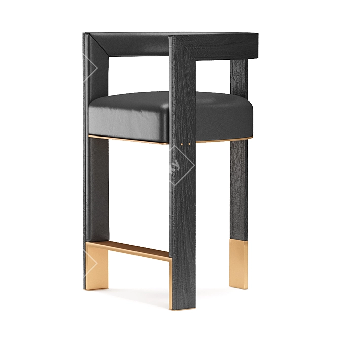 Sleek Brooklyn Bar Chair 3D model image 2