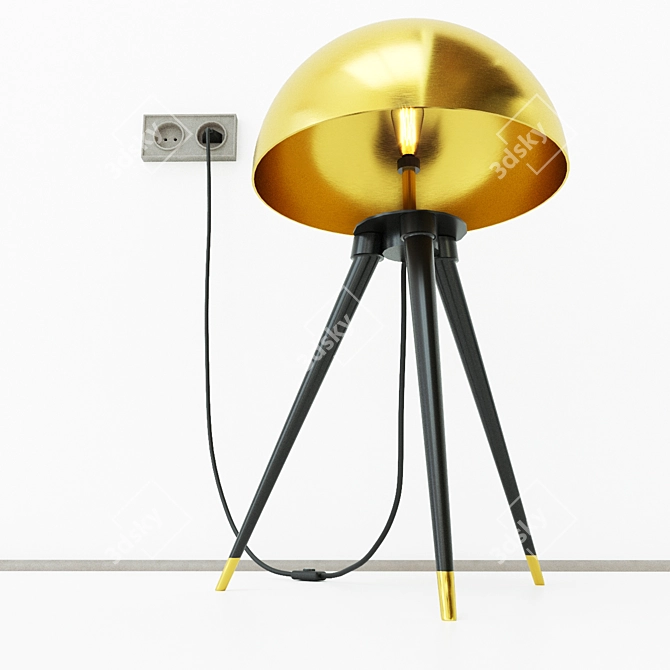 Sleek Coyote Floor Lamp 3D model image 3