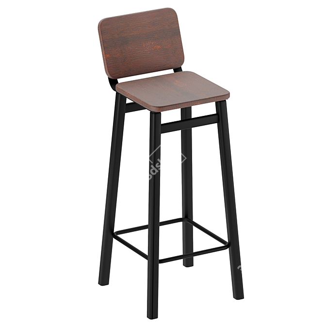 Urban Loft Style Bar Stool 3D model image 1