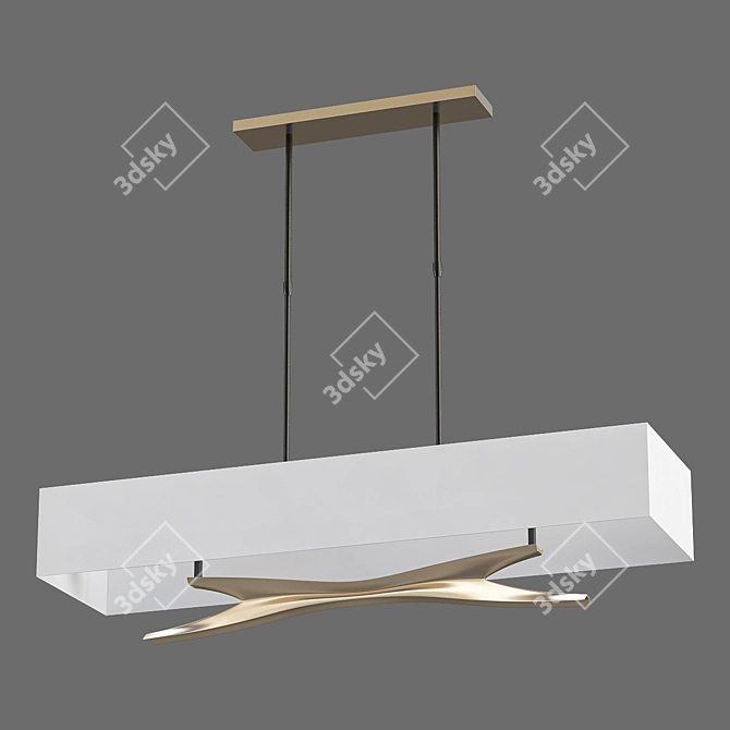 Elegant Dark Smoke Pendant Light 3D model image 1