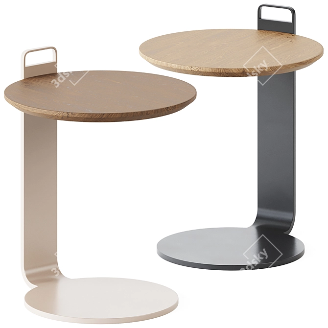 Elegant Isla Side Table 3D model image 1