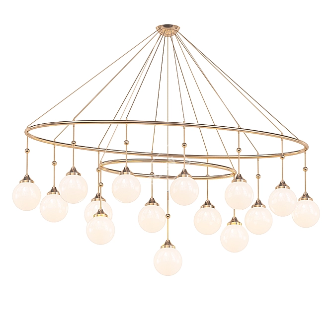 Modern Twist on Classic Chandelier 3D model image 1