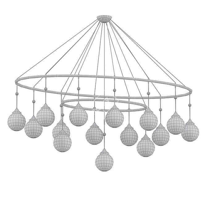 Modern Twist on Classic Chandelier 3D model image 2