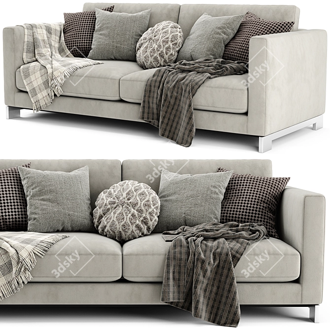 Modern Reversi 2-Seater Molteni & C Sofa 3D model image 2