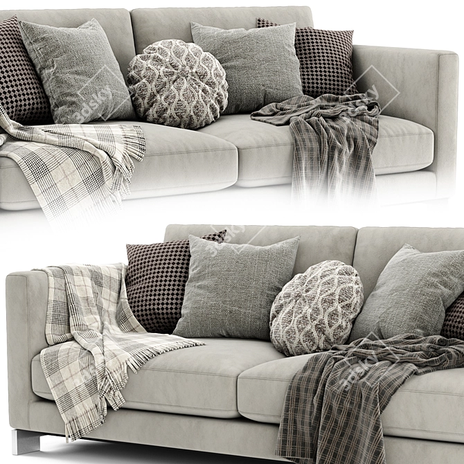 Modern Reversi 2-Seater Molteni & C Sofa 3D model image 3