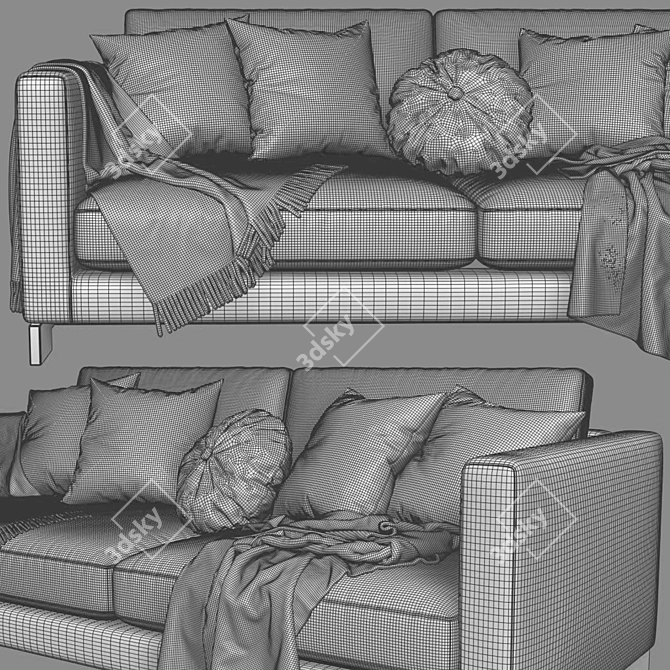 Modern Reversi 2-Seater Molteni & C Sofa 3D model image 4