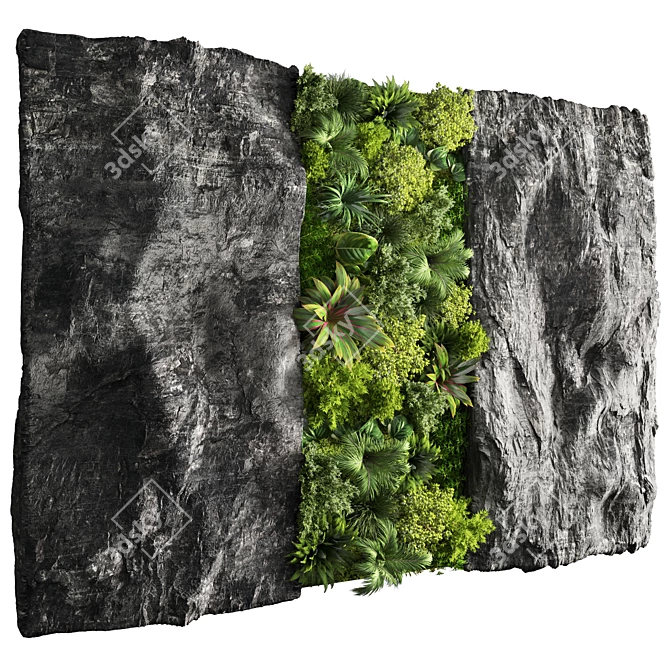 Rock Frame Collection: Vertical Garden Wall Decor 3D model image 1