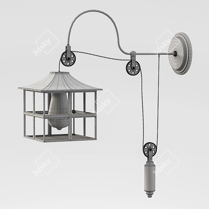 Versatile Light Wall Fixture 3D model image 3