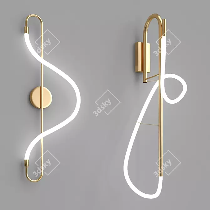 Versatile Sconce Track Lighting 3D model image 2