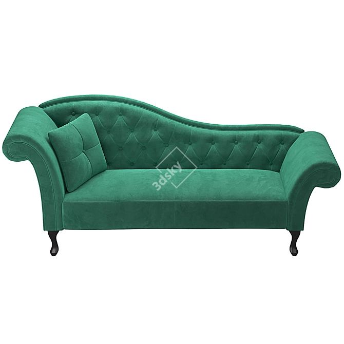 Elegant Chaise Lounge in 2K 3D model image 3